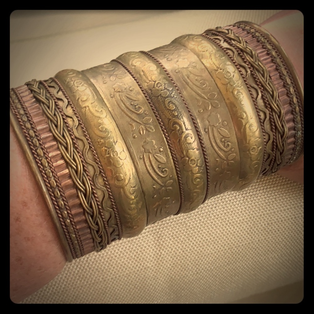 Brass and copper arm cuff (vintage)